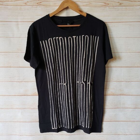 Ksubi LSWD Short Sleeve Graphic 100% Cotton Tee Shirt in Black - Picture 1 of 7